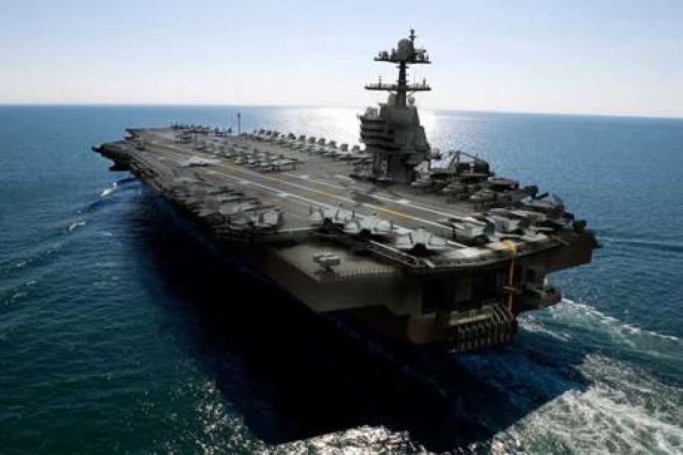 my dua vao su dung tau san bay uss gerald r ford