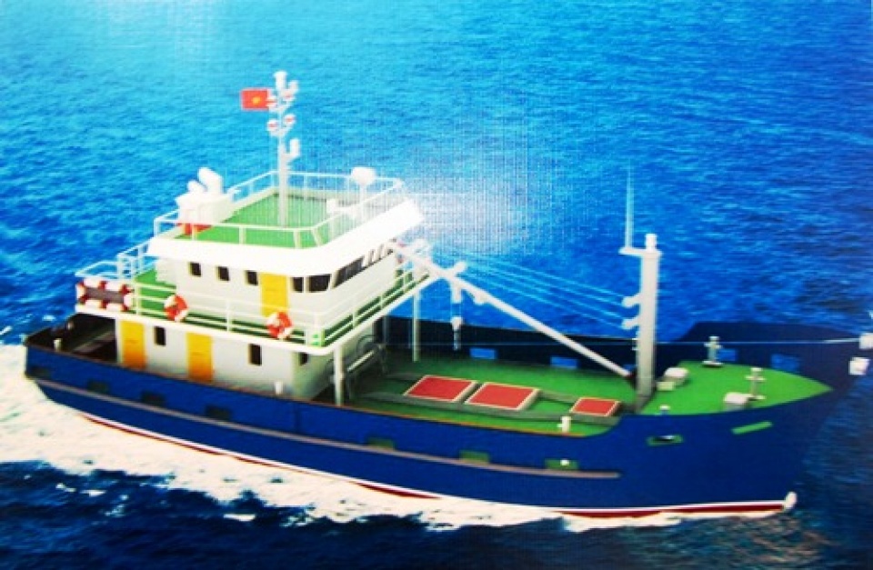 Bàn giao 2 tàu cá vỏ thép trọng tải lớn cho ngư dân ban giao 2 tau ca vo thep trong tai lon cho ngu dan