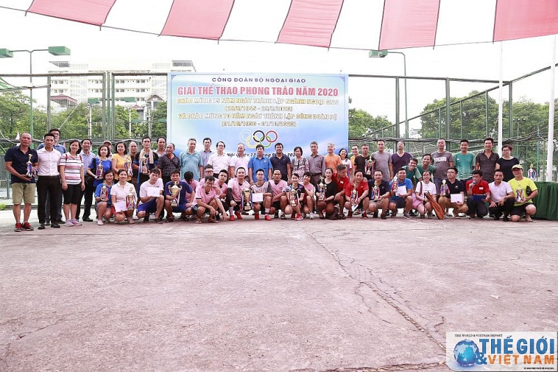 cong doan bo ngoai giao to chuc le be mac giai the thao phong trao nam 2020