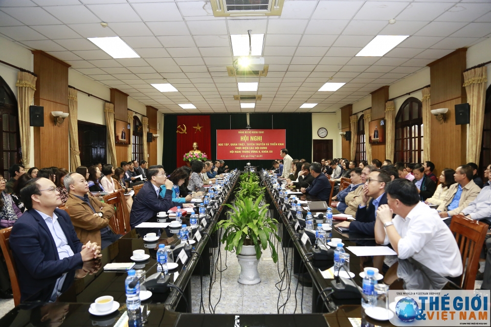 bo ngoai giao hoc tap trien khai noi dung hoi nghi trung uong 8