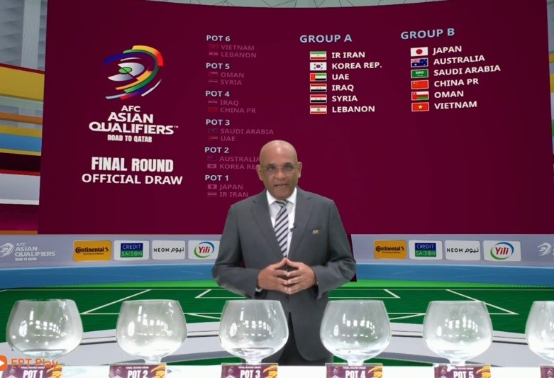 Lễ bốc thăm chia bảng vòng loại thứ 3 World Cup 2022 khu vực châu Á
