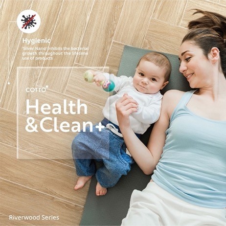 Gạch kháng khuẩn, vòi và thiết bị vệ sinh không chạm, COTTO Health & Clean