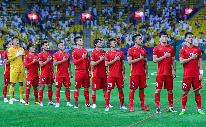 ĐT Việt Nam hướng tới trận đấu gặp ĐT Australia. Đối thủ càng mạnh, tinh thần càng phải cao. (Nguồn: VFF)