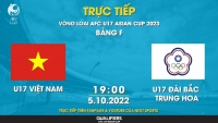 Link xem trực tiếp U17 Việt Nam vs U17 Đài Bắc Trung Hoa (19h00 ngày 5/10) Vòng loại U17 châu Á 2023