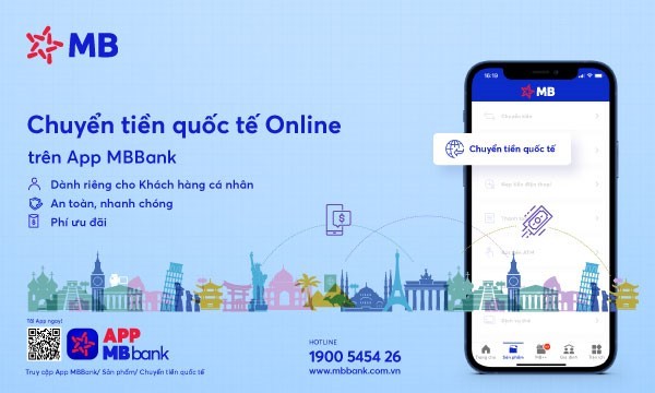 MB là ngân hàng hàng tiên phong cung cấp dịch vụ chuyển tiền quốc tế online qua App MBBank