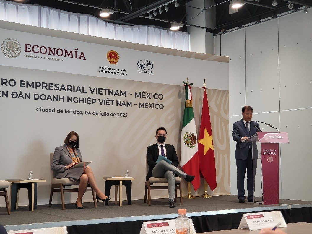 Ông Đỗ Thắng Hải phát biểu tại Diễn đàn Doanh nghiệp Việt Nam - Mexico