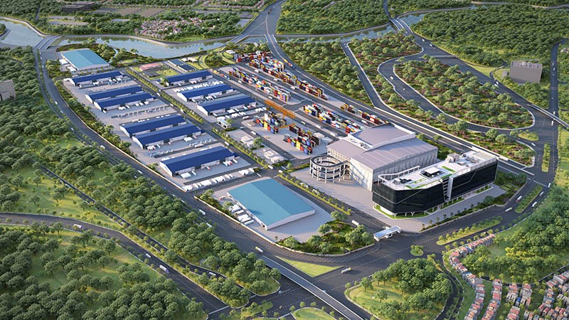 Phối cảnh dự án SuperPort™ Vĩnh Phúc - “siêu cảng” đầu tiên của Mạng lưới Logistics Thông minh ASEAN