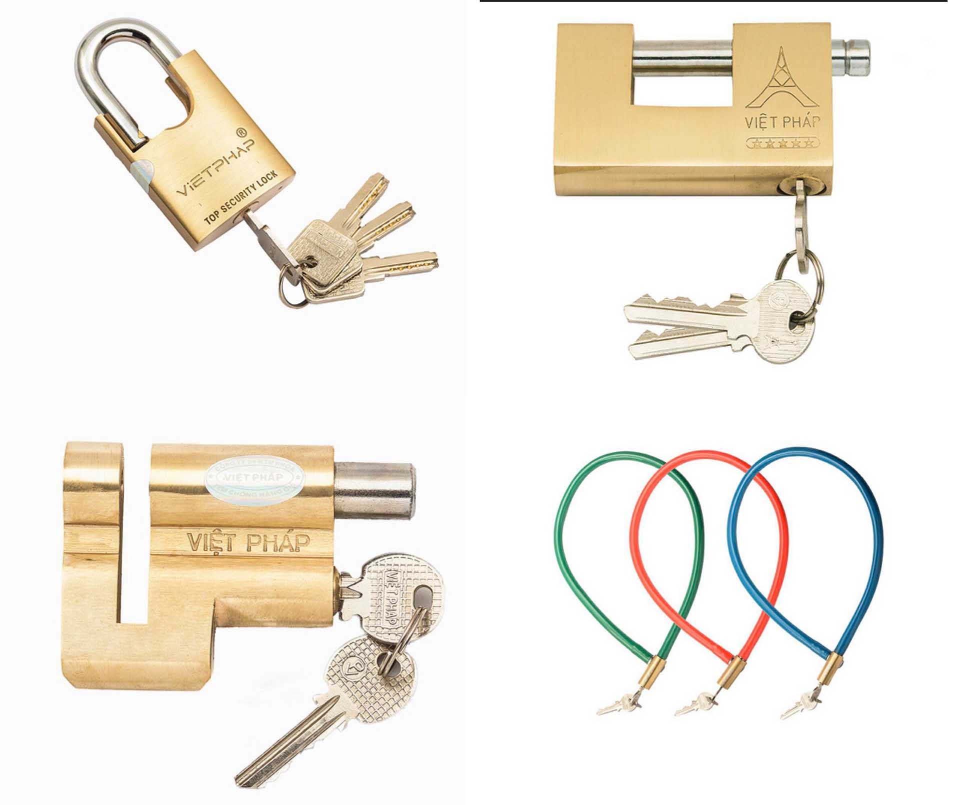 Khóa Việt Pháp phong phú chủng loại, mẫu mã, đáp ứng mọi nhu cầu của người tiêu dùng.