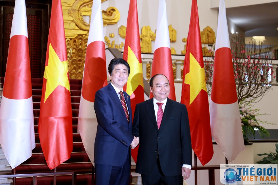 Lễ đón Thủ tướng Nhật Bản Shinzo Abe thăm Việt Nam le don thu tuong nhat ban shinzo abe tham viet nam