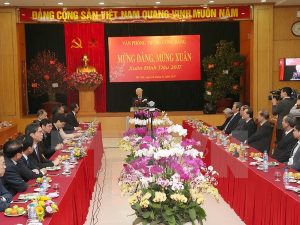 Tổng Bí thư ghi nhận đóng góp của VPTƯ Đảng vào thành tựu chung tin nhap 20170124221959