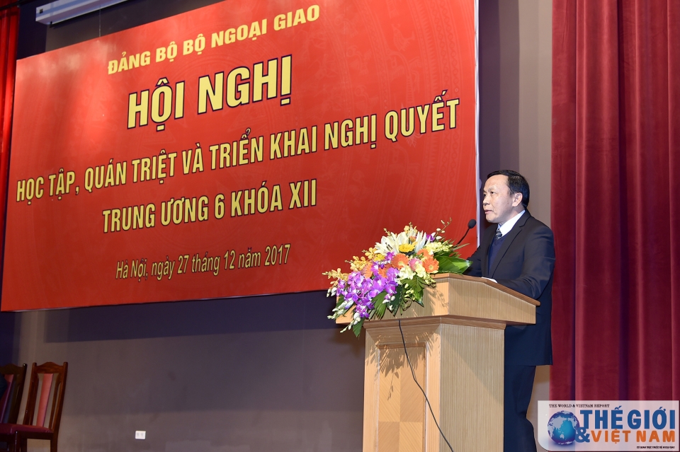 Bộ Ngoại giao tổ chức học tập, quán triệt Nghị quyết Trung ương 6 khóa XII tin nhap 20180102111506