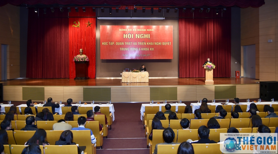 Bộ Ngoại giao tổ chức học tập, quán triệt Nghị quyết Trung ương 6 khóa XII tin nhap 20180102111506