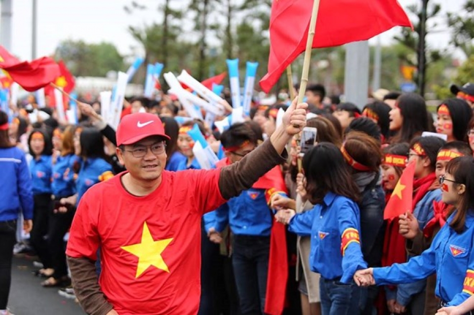 Hàng vạn cổ động viên hân hoan chào đón U23 Việt Nam hang van co dong vien han hoan chao don u23 viet nam