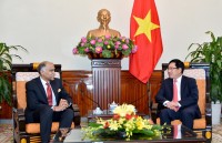 Phó Thủ tướng Phạm Bình Minh tiếp Đại sứ Ấn Độ Harish Parvathaneni