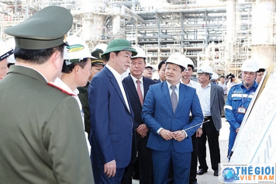 Chủ tịch nước kiểm tra tiến độ Dự án Liên hợp Lọc hóa dầu Nghi Sơn tin nhap 20170221111516
