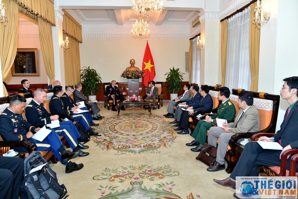 Thứ trưởng Hà Kim Ngọc tiếp Tư lệnh Lục quân Thái Bình Dương Hoa Kỳ thu truong ha kim ngoc tiep tu lenh luc quan thai binh duong hoa ky