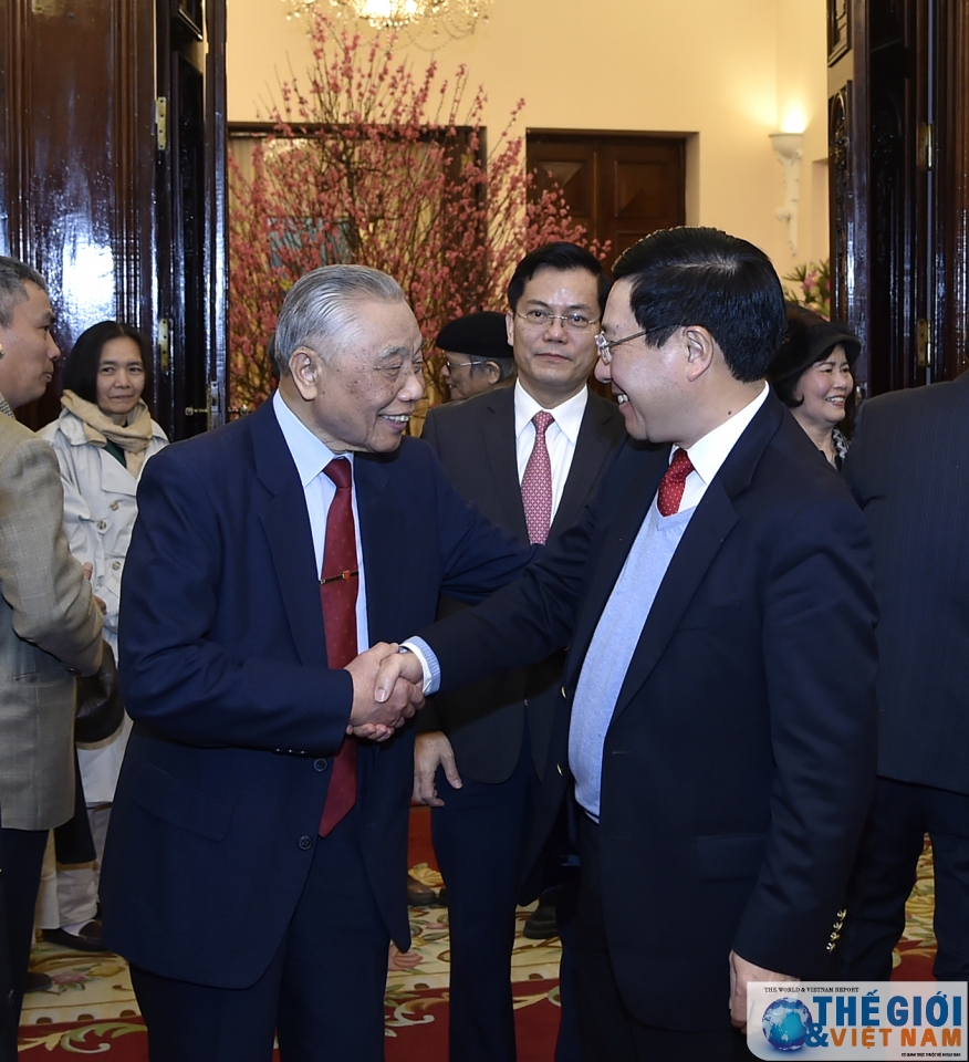 bo ngoai giao gap mat cac vi nguyen lanh dao nganh ngoai giao