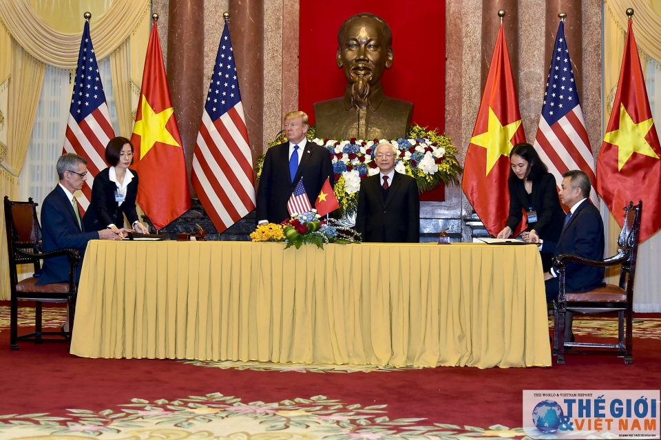 tong bi thu chu tich nuoc nguyen phu trong tiep tong thong donald trump