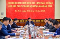 Hội nghị kiểm điểm công tác lãnh đạo, chỉ đạo của Ban cán sự đảng Bộ Ngoại giao năm 2019