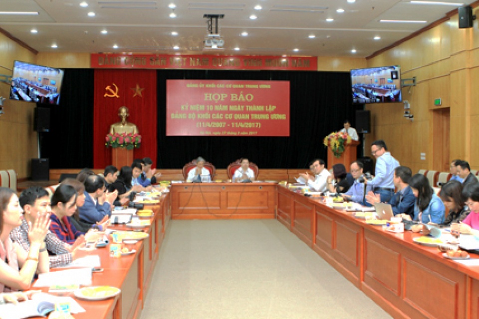 nhieu hoat dong ky niem 10 nam ngay thanh lap dang bo khoi cac co quan trung uong