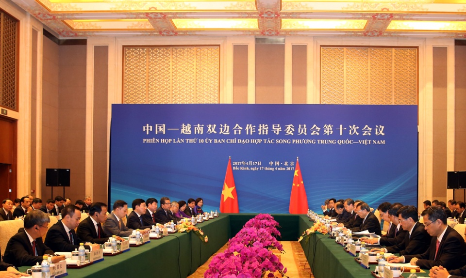 phien hop lan thu 10 uy ban chi dao hop tac song phuong viet nam trung quoc