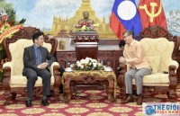 dai su quan viet nam tai nga chuc mung tet co truyen lao