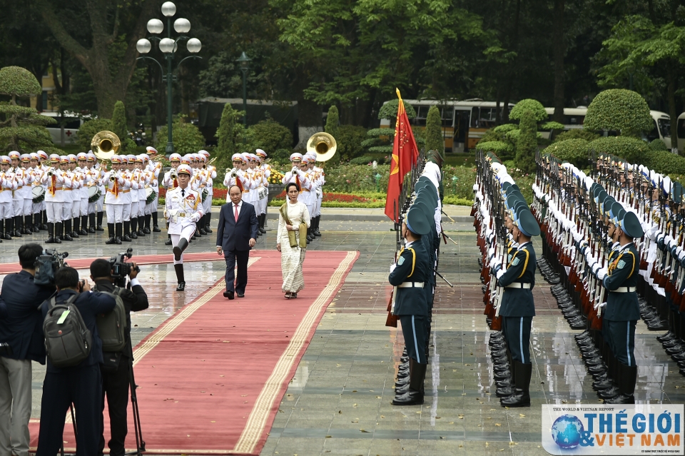 thu tuong don hoi dam voi co van nha nuoc myanmar