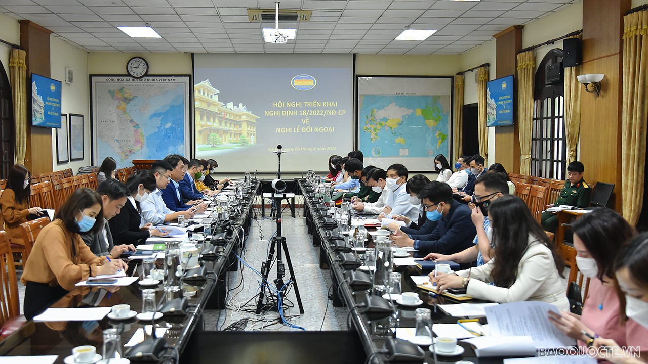 Hội nghị phối hợp triển khai Nghị định 18 về nghi lễ đối ngoại