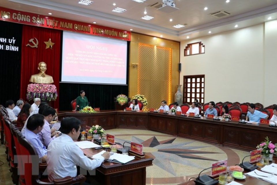 bo chinh tri tien hanh kiem tra ban thuong vu tinh uy ninh binh
