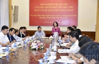 Đoàn kiểm tra của Bộ Chính trị làm việc với Ban cán sự đảng Bộ Ngoại giao