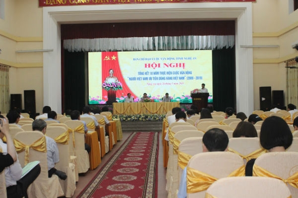 nghe an tong ket 10 nam cuoc van dong nguoi viet nam uu tien dung hang viet nam
