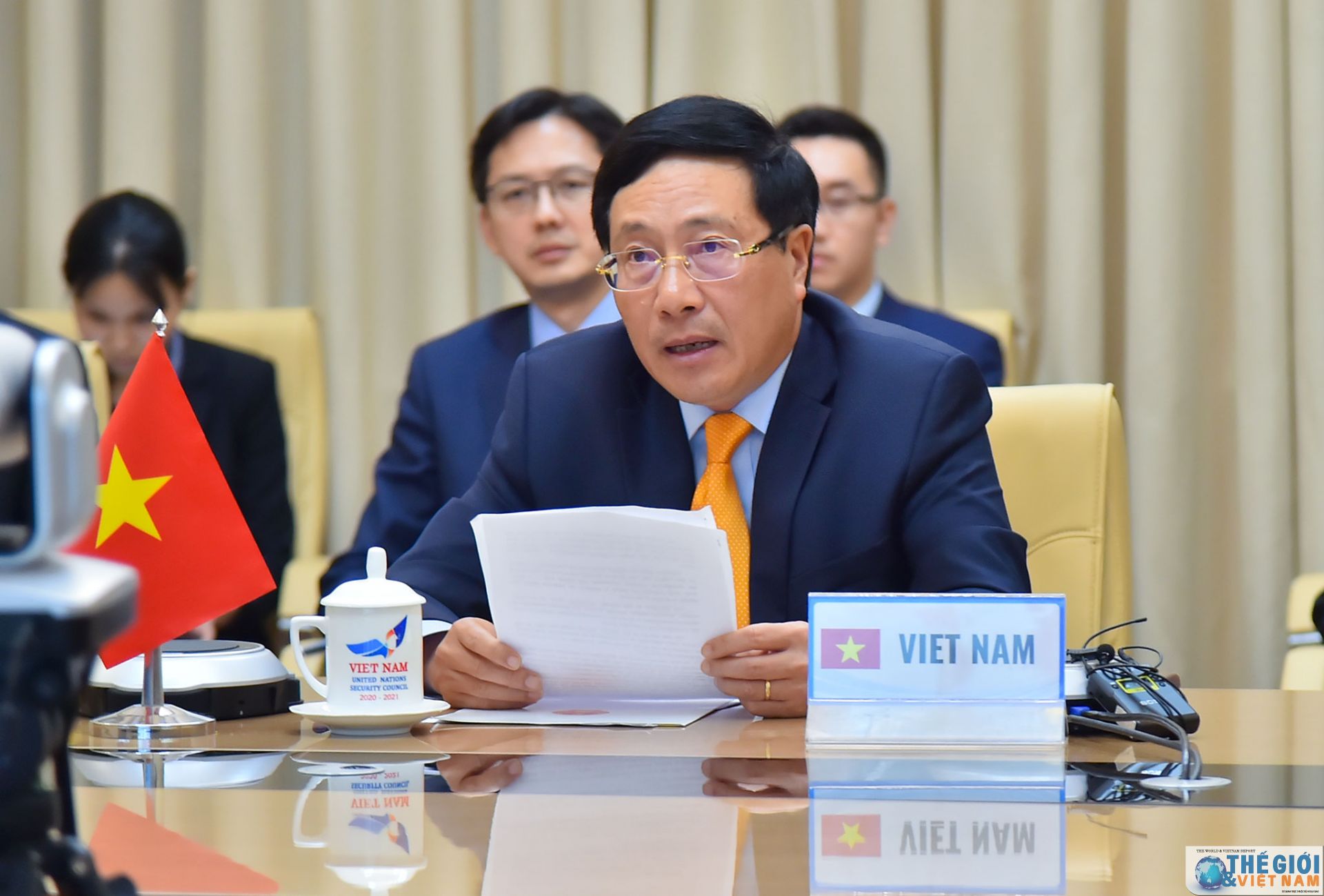 pho thu tuong pham binh minh du hop truc tuyen cap cao hdba lhq ky niem 75 nam cham dut chien tranh the gioi thu hai