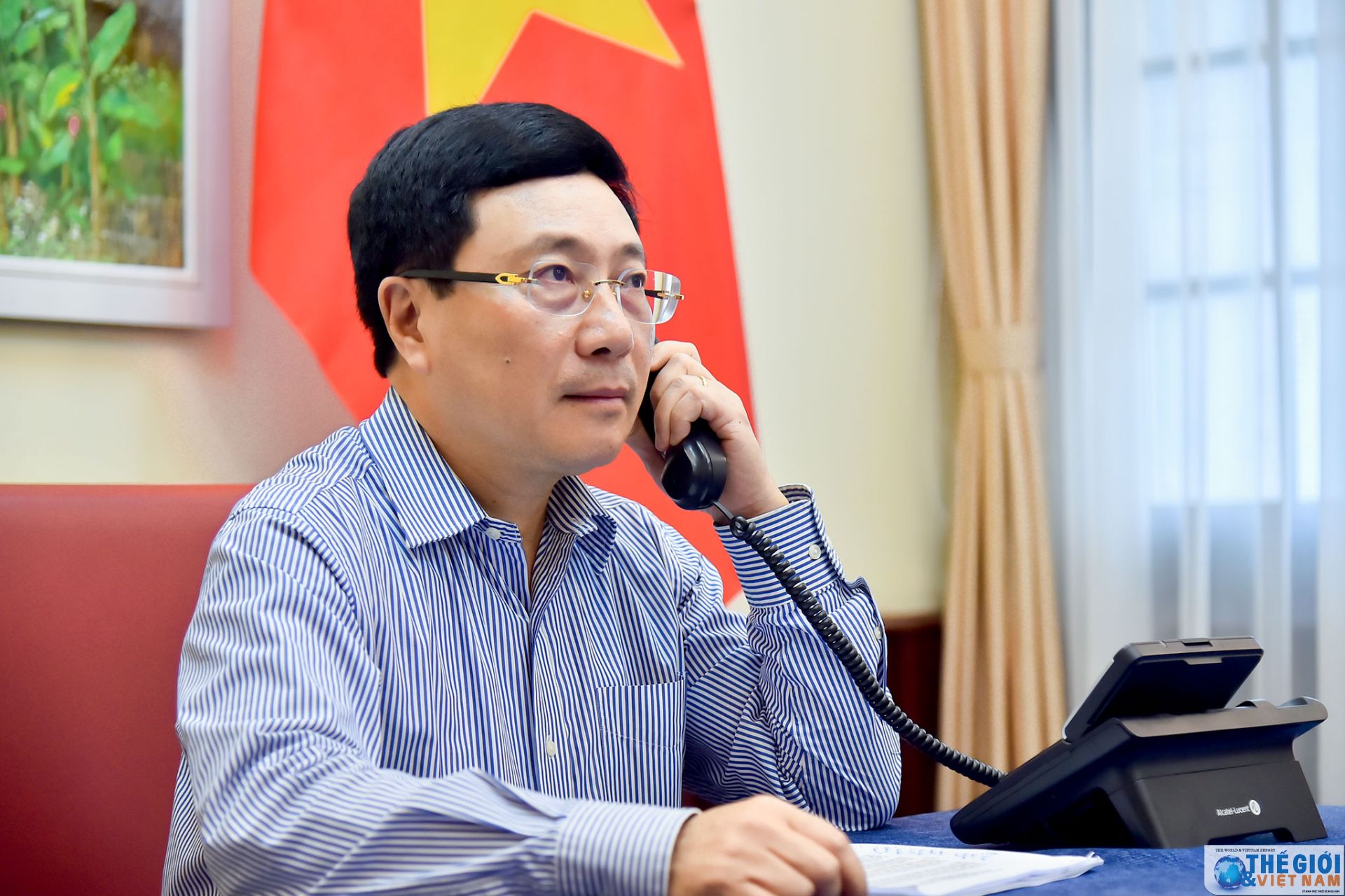 Phó Thủ tướng Phạm Bình Minh điện đàm với Bộ trưởng Ngoại giao Nga Sergei Lavrov pho thu tuong pham binh minh dien dam voi bo truong ngoai giao nga sergei lavrov