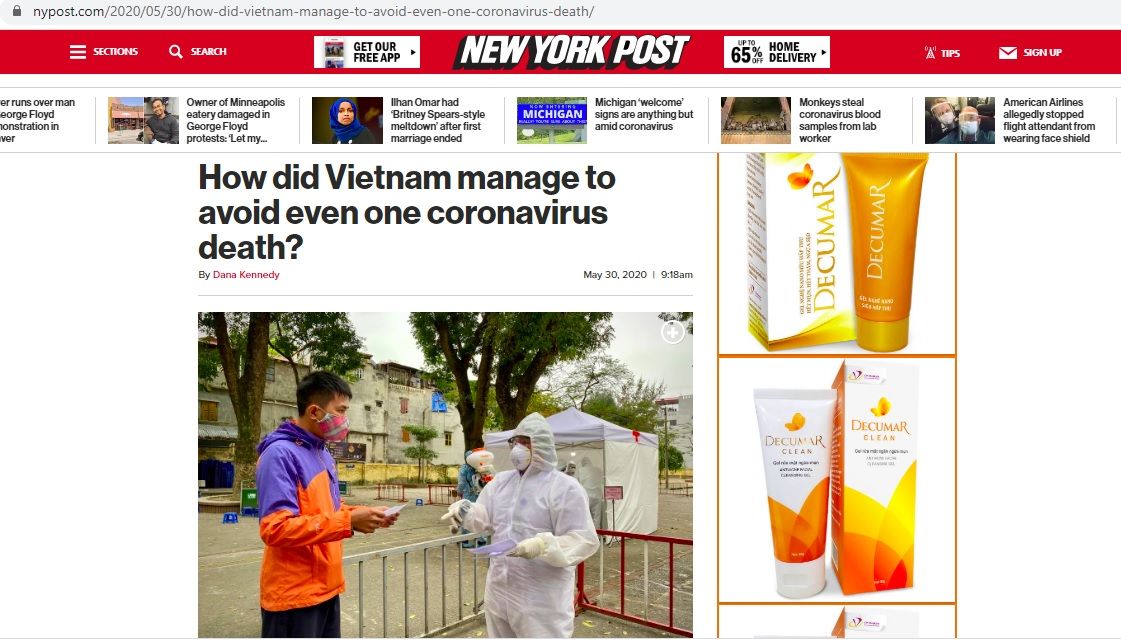 New York Post ca ngợi thành tích chống Covid-19 của Việt Nam new york post ca ngoi thanh tich chong covid 19 cua viet nam