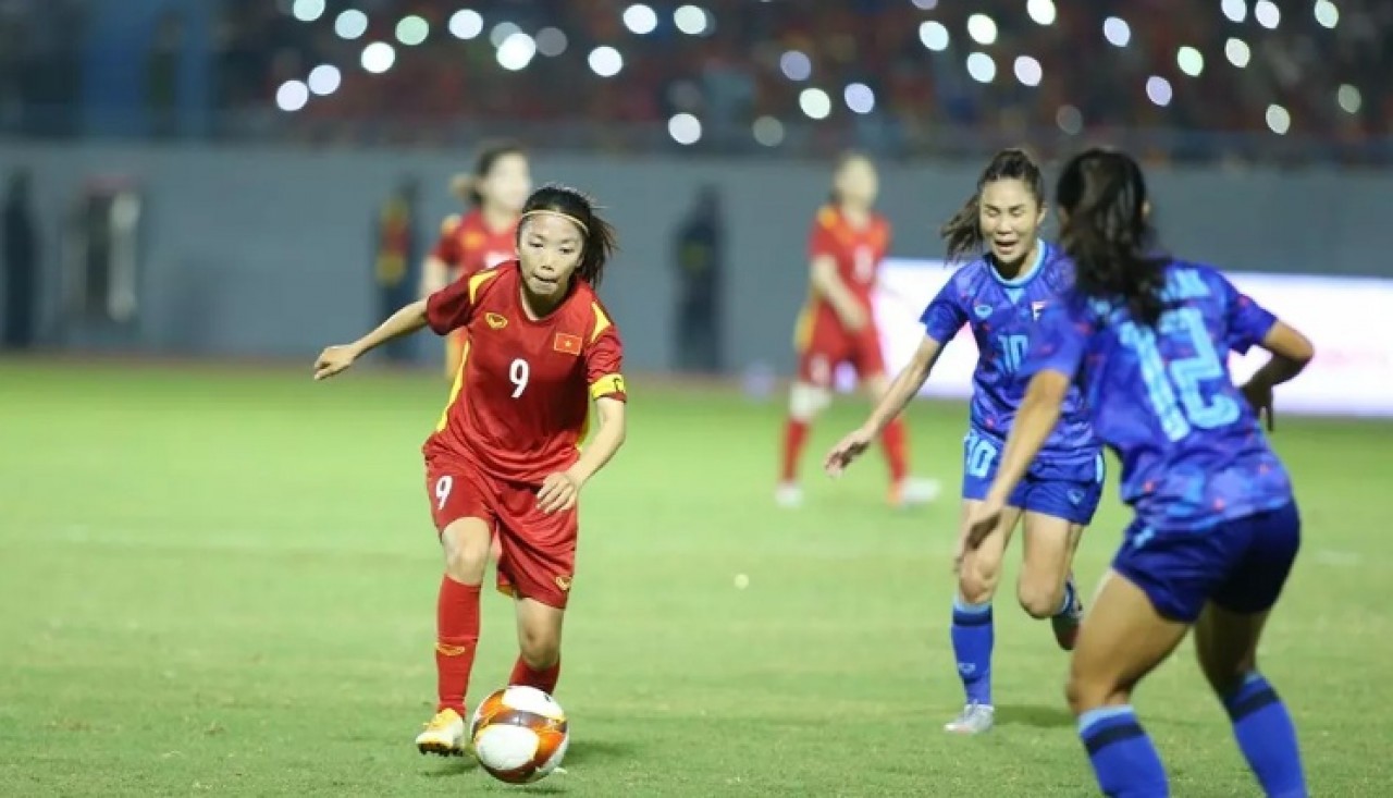 Đội tuyển nữ Thái Lan đã gục ngã đội tuyển nữ Việt Nam trong trận chung kết SEA Games 31. (Nguồn: baogiaothong.vn)