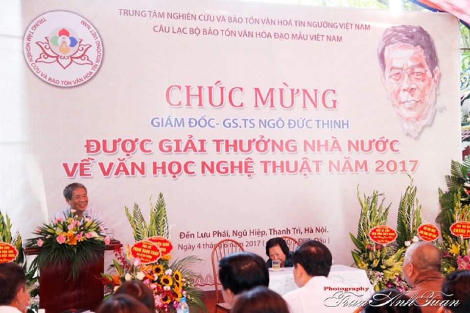 vinh danh dong gop cua gs ts ngo duc thinh voi tin nguong tho mau