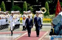 Lễ đón Thủ tướng Italy Giuseppe Conte tại Phủ Chủ tịch