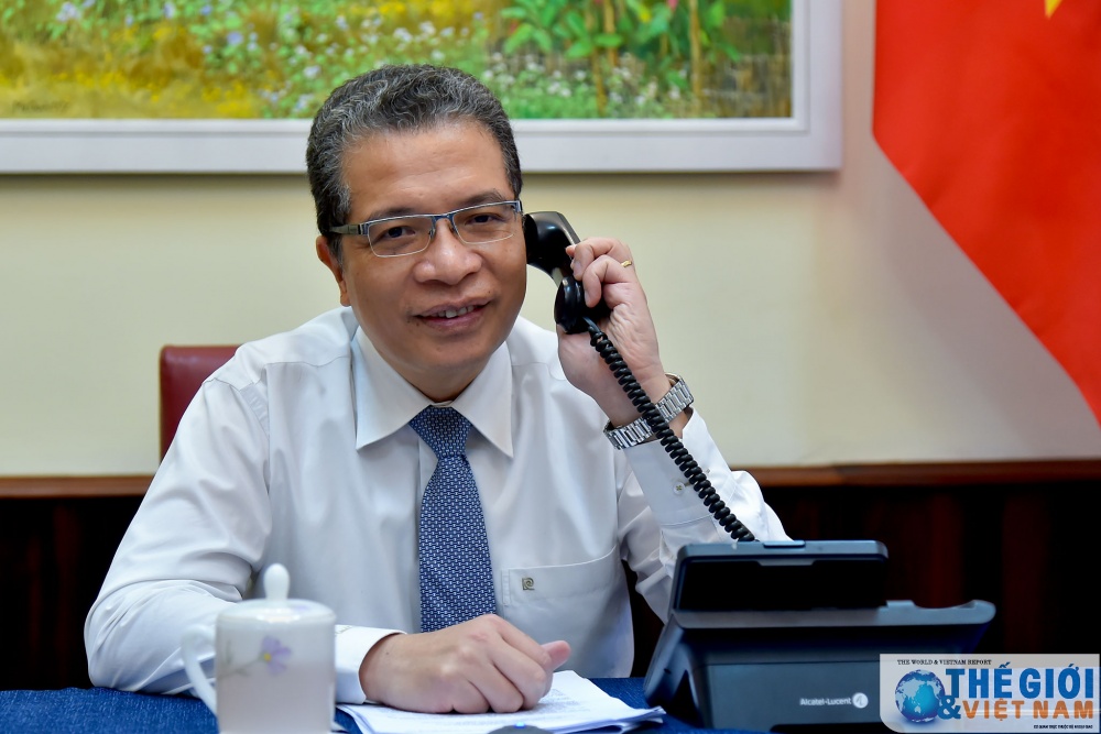 ngay 2262020 thu truong ngoai giao dang minh khoi dien dam voi thu truong ngoai giao iran thuc day hop tac sau dich covid 19 anh tuan anh 1