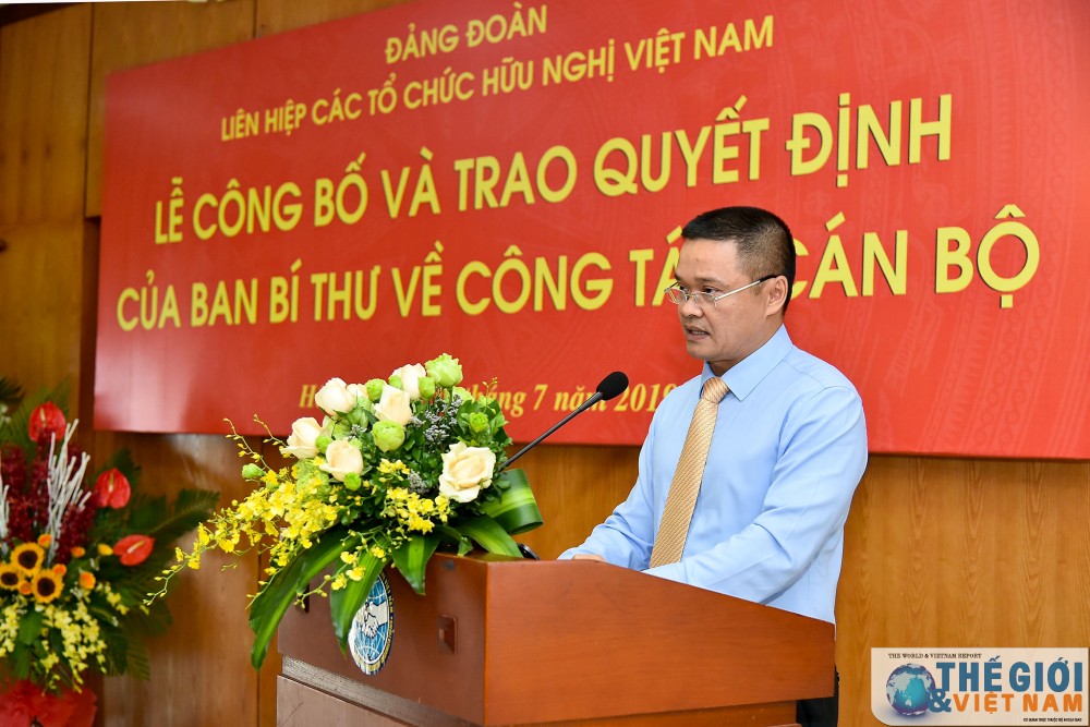 Công bố Quyết định của Ban Bí thư về công tác cán bộ của Liên hiệp các tổ chức hữu nghị Việt Nam cong bo quyet dinh cua ban bi thu ve cong tac can bo cua lien hiep cac to chuc huu nghi viet nam