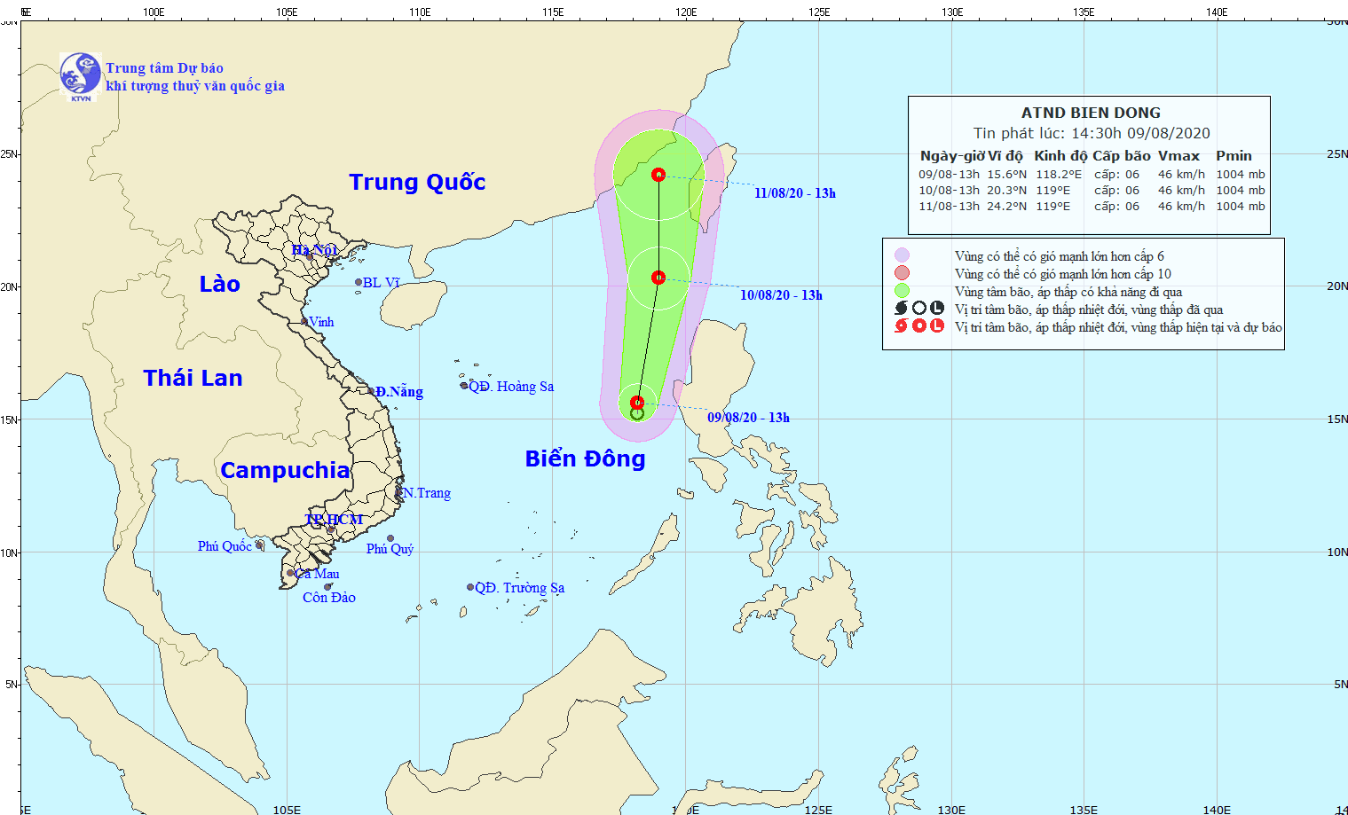 Dự báo thời tiết: Tin áp thấp nhiệt đới trên Biển Đông gây biển động du bao thoi tiet tin ap thap nhiet doi tren bien dong gay bien dong