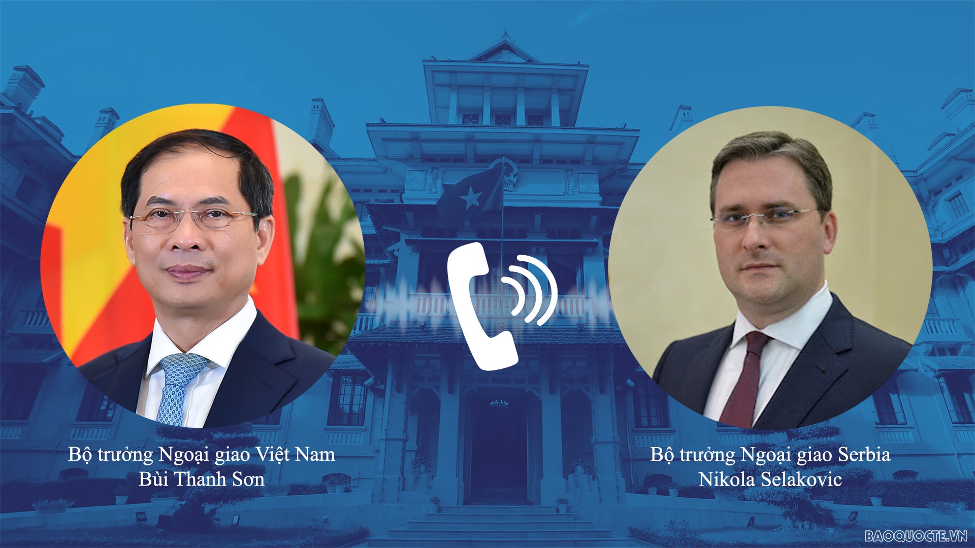 Điện đàm với Bộ trưởng Ngoại giao Bùi Thanh Sơn, Bộ trưởng Ngoại giao Nikola Selakovic thông báo, Chính phủ Serbia đã quyết định tặng cho Việt Nam vaccine và một số trang thiết bị y tế phòng chống Covid-19. (Ảnh: Tuấn Anh)