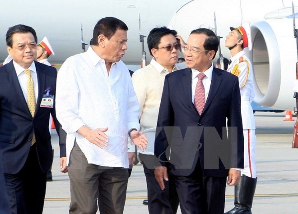 tong thong philippines duterte da den noi bai bat dau tham viet nam