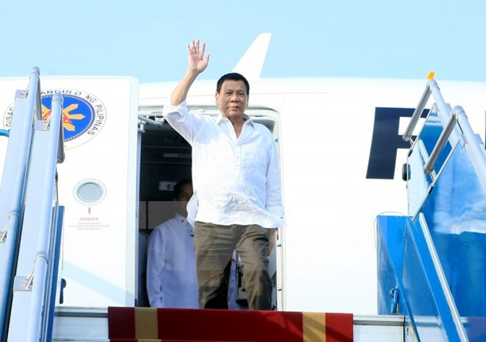 tong thong philippines duterte da den noi bai bat dau tham viet nam