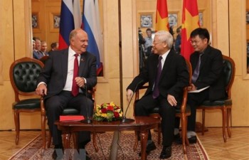 Tổng Bí thư Nguyễn Phú Trọng tiếp Chủ tịch Đảng Cộng sản Liên bang Nga