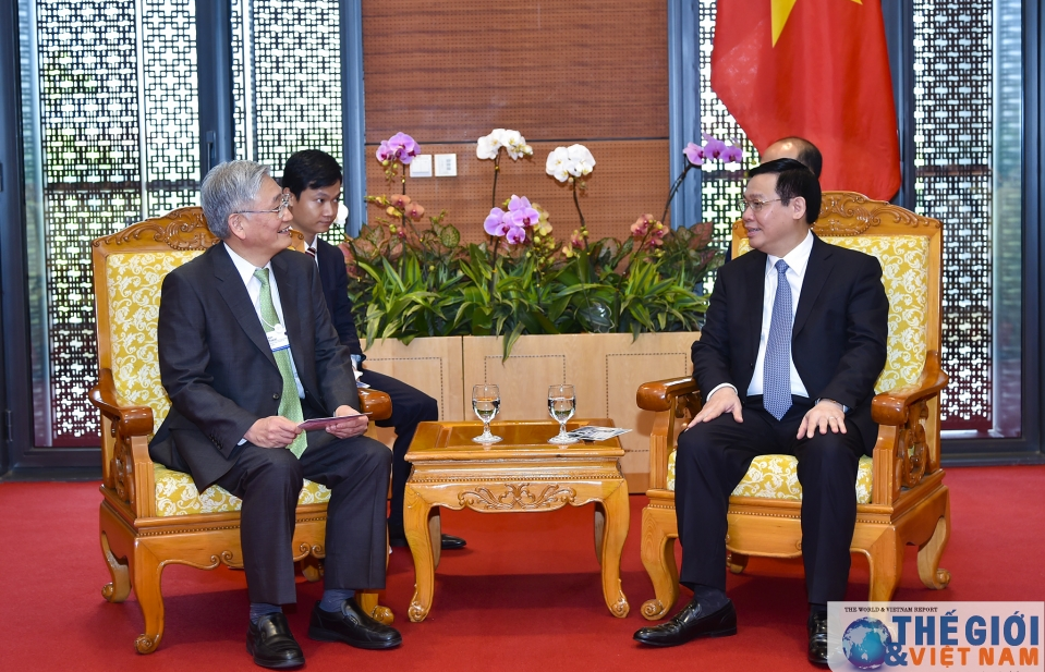 Phó Thủ tướng Vương Đình Huệ tiếp các tập đoàn lớn dự WEF ASEAN 2018