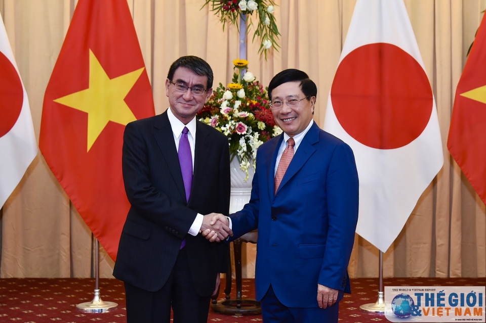 pho thu tuong pham binh minh hoi dam voi bo truong ngoai giao nhat ban taro kono