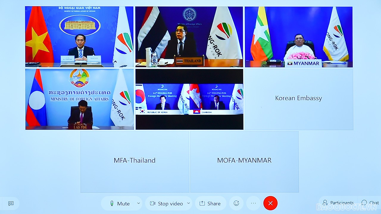 Bộ trưởng Ngoại giao Bùi Thanh Sơn đề xuất 4 nội dung thúc đẩy hợp tác Mekong - Hàn Quốc