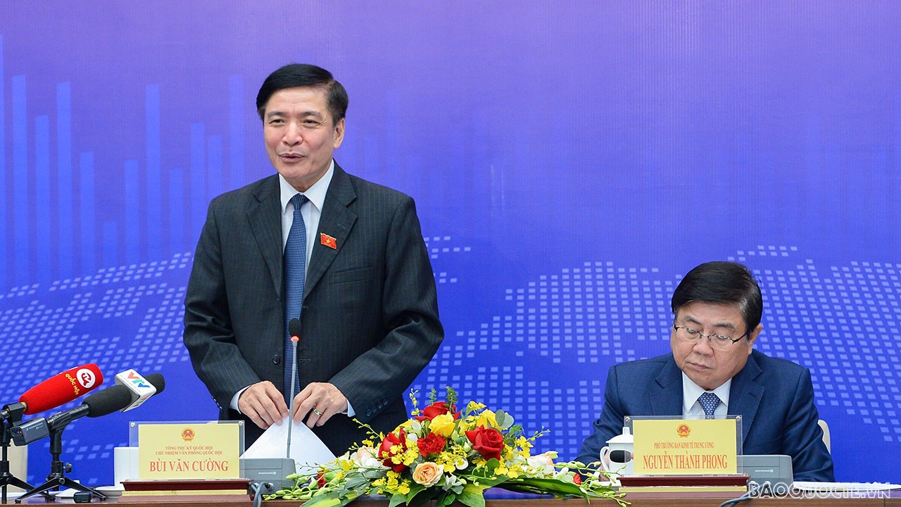 Tổng Thư ký Quốc hội, Chủ nhiệm Văn phòng Quốc hội Bùi Văn Cường Diễn đàn Kinh tế - Xã hội Việt Nam năm 2022 sẽ diễn ra vào ngày 18/9. (Ảnh: Hoàng Nam)