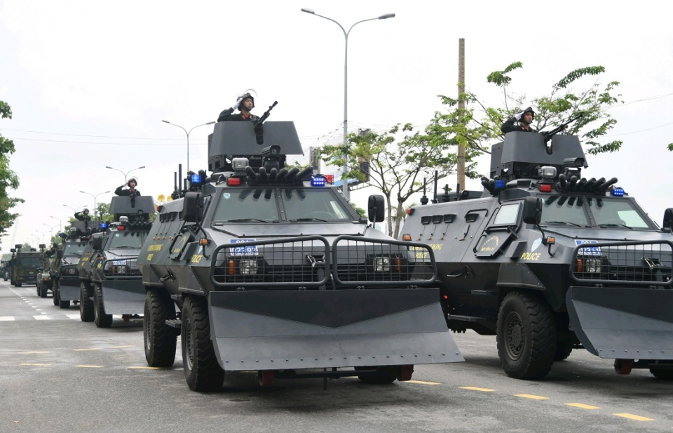 Xuất quân, diễn tập phương án bảo vệ Tuần lễ Cấp cao APEC 2017