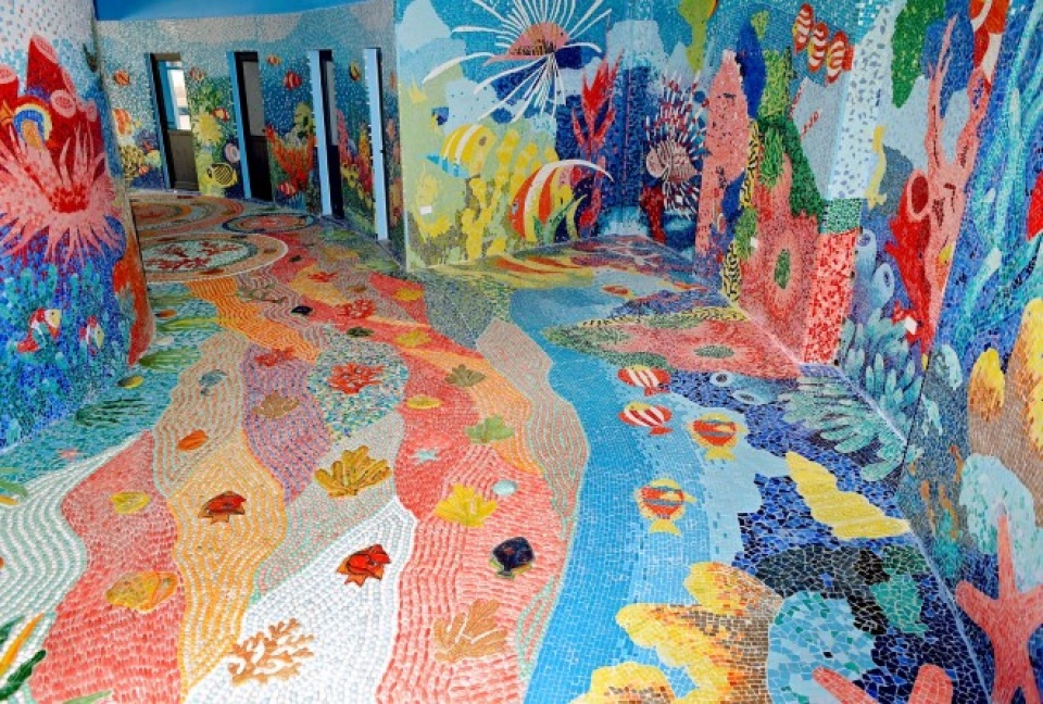 Gắn gốm nghệ thuật Nhà Gương trong Công viên Thống Nhất tin nhap 20171027113130